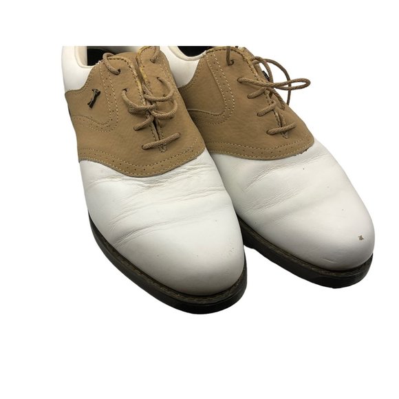 Lady Fairway Woman"s Size 9 Tan/White Leather Golf Shoes‎ - Picture 2 of 13
